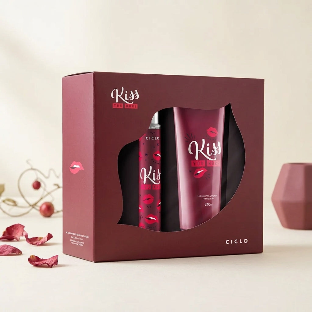 Estojo Kiss You More Deo Colônia 30ml + Loção Hidratante 240ml
