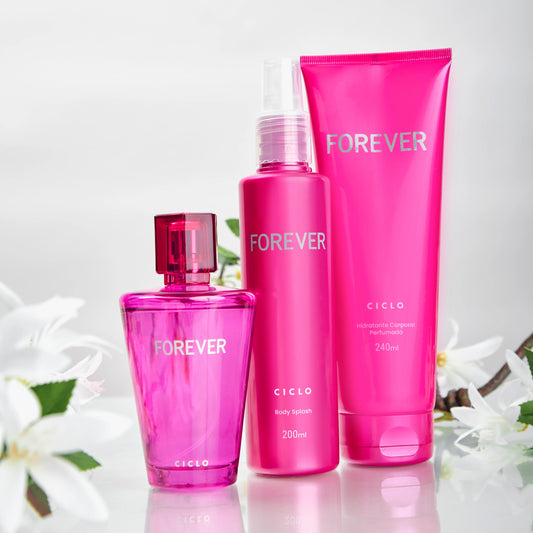 Kit Forever Ciclo - Creme + Body Splash + Perfume Lata