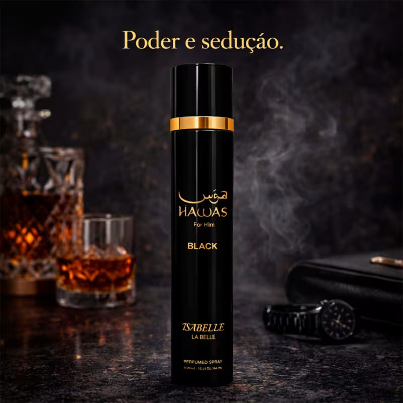 Isabelle La Belle Body Splash Hawas For Him Black 300ml