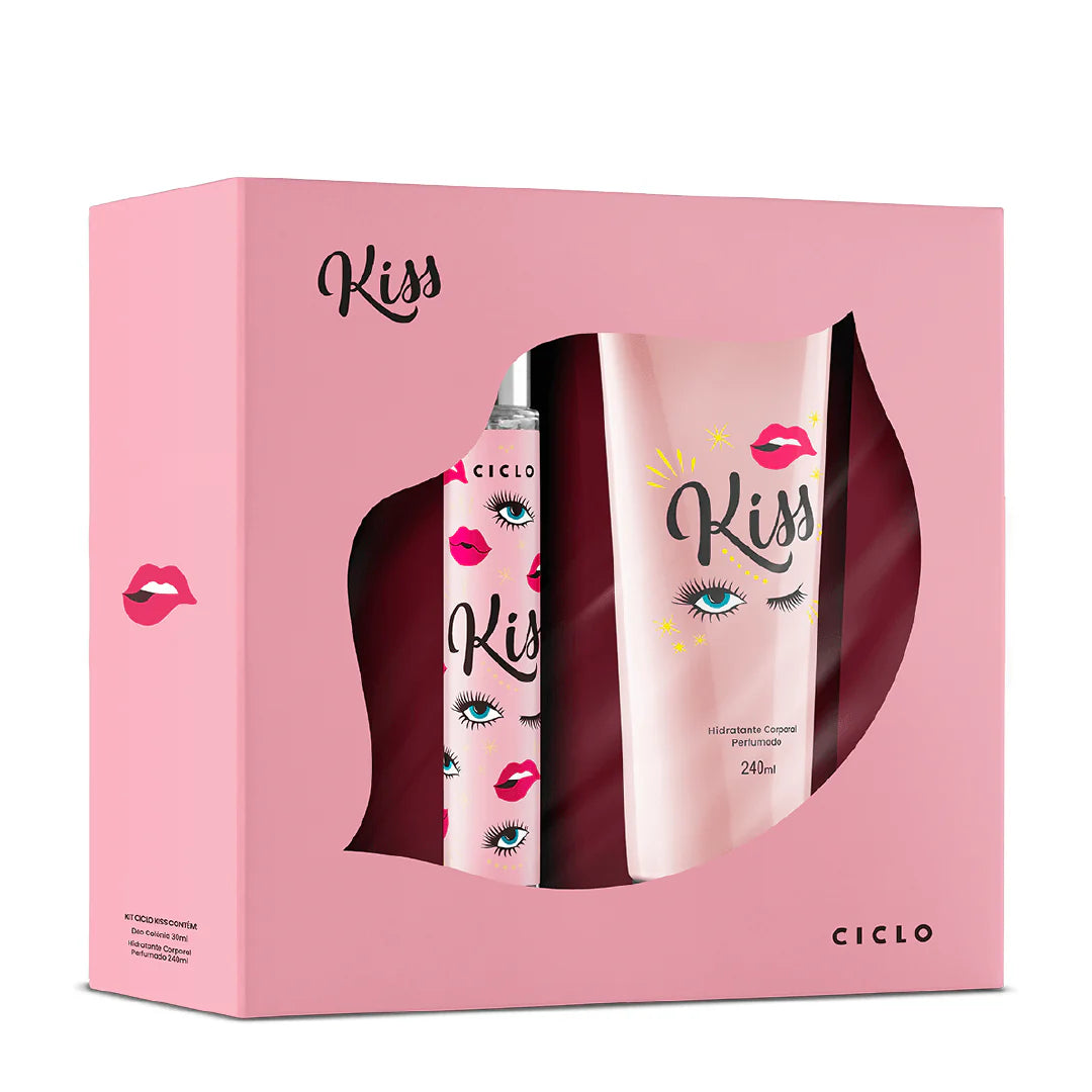 Estojo Kiss Deo Colônia 30ml + Loção Hidratante 240ml