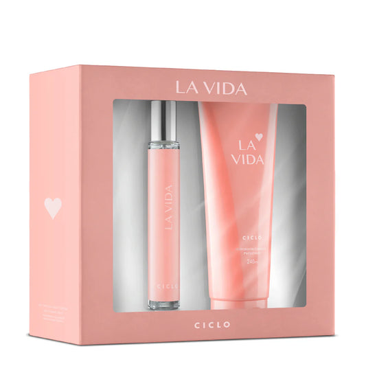 Estojo La Vida (Deo Colônia 30ml + Loção Hidratante 240ml)