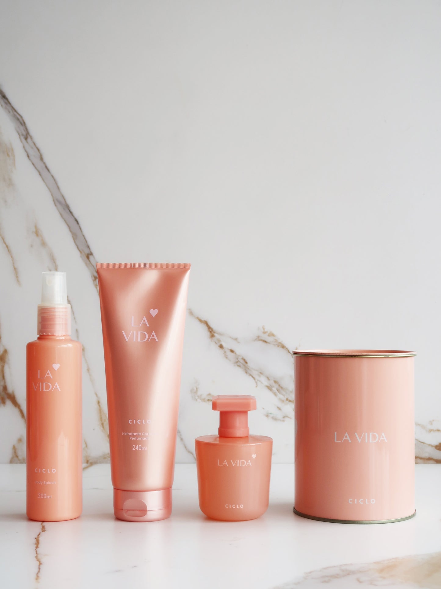 Kit La Vida Ciclo - Creme + Perfume Edição Lata + Body Splash