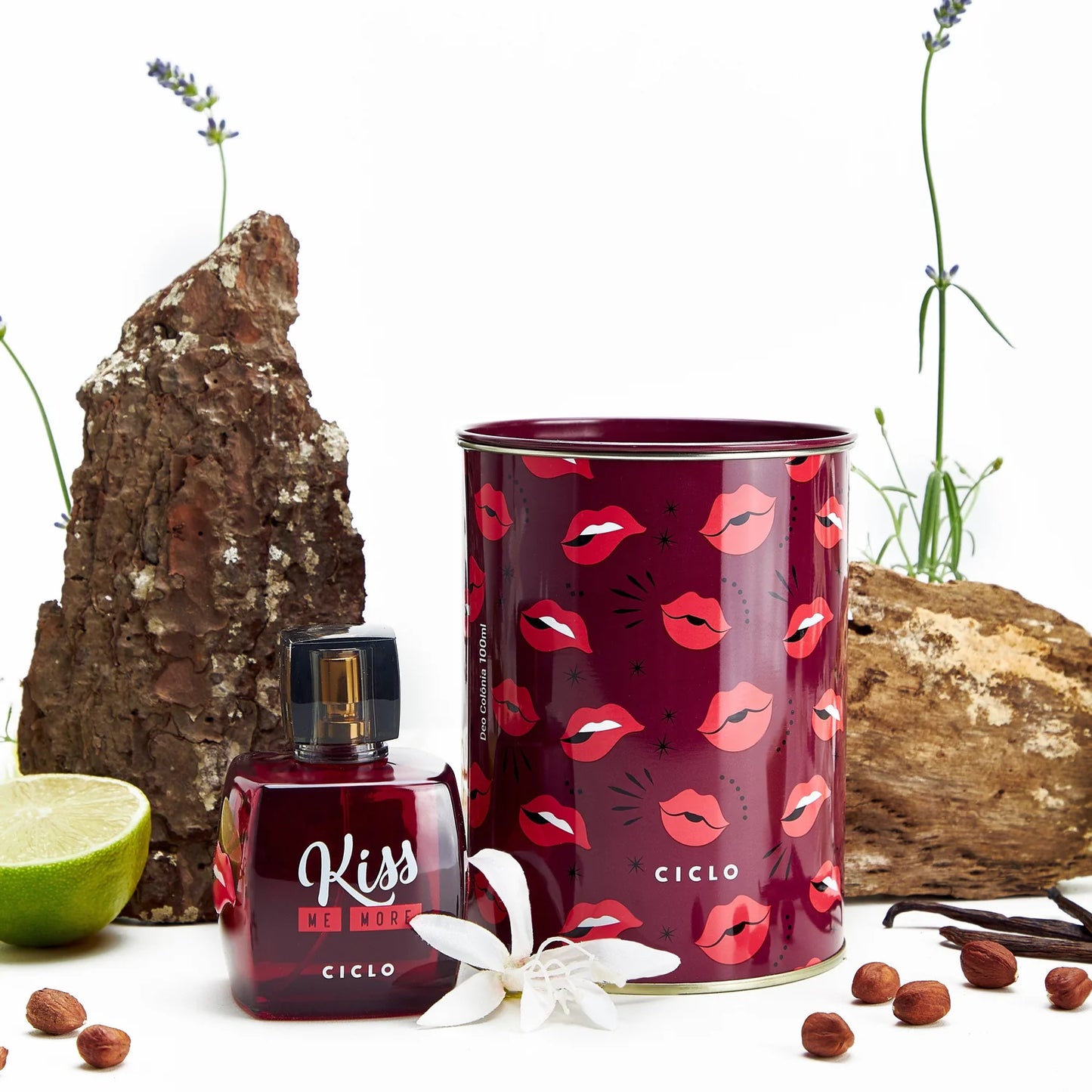 Kit Kiss You More Ciclo - Creme + Perfume Edição Lata