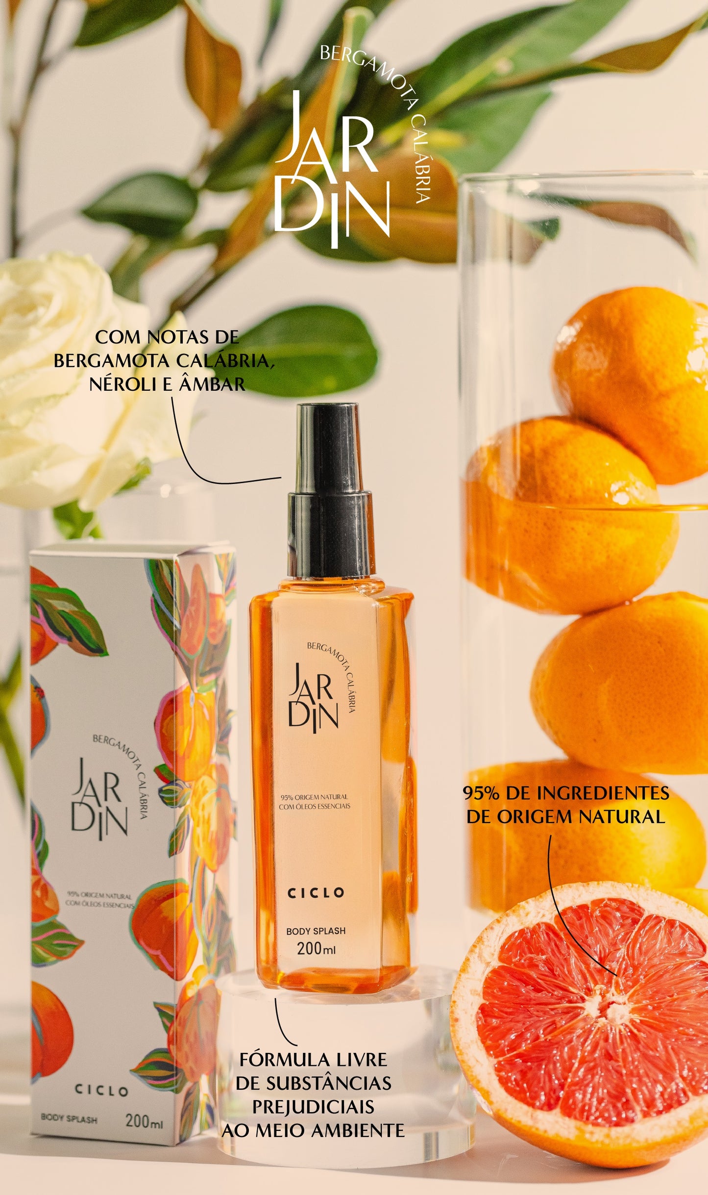 Kit Ciclo Jardin Bergamota Calábria - Creme + Body Splash