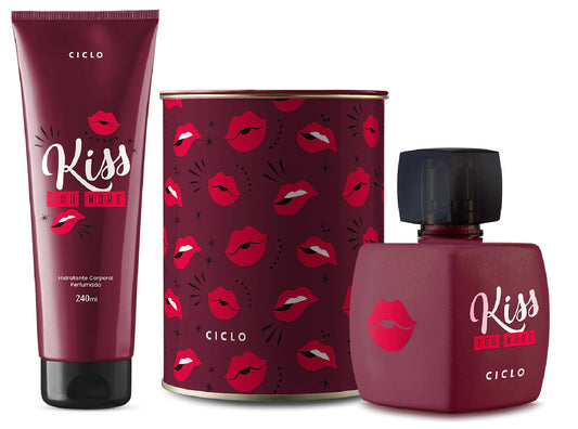 Kit Kiss You More Ciclo - Creme + Perfume Edição Lata