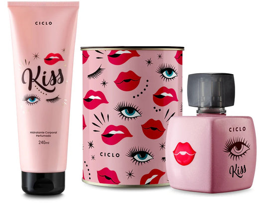 Kit Kiss Ciclo - Creme + Perfume Edição Lata