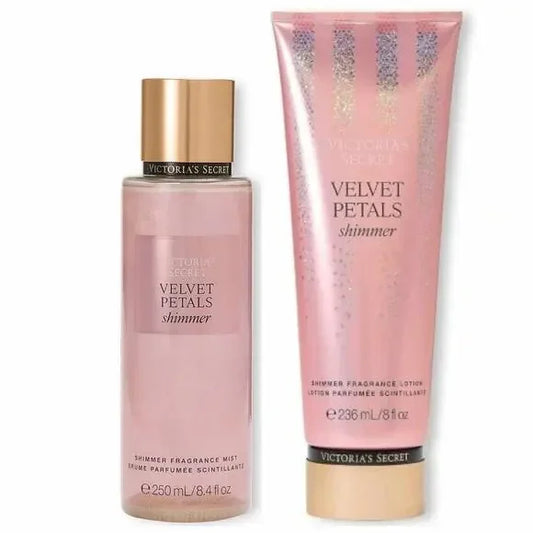 Kit Victoria's Secret Velvet Petals Shimmer - Body Splash 250ml + Hidratante Corporal 236ml