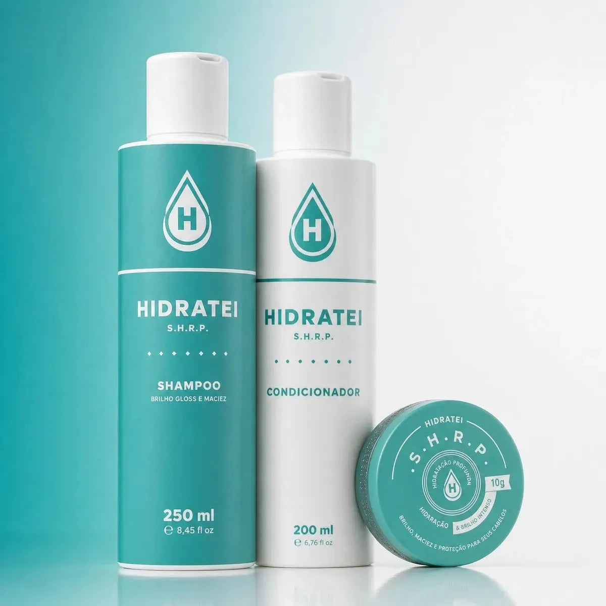 Hidratei Kit S.H.R.P. - Shampoo 250ml + Condicionador 200ml + Creme de Proteína 10g