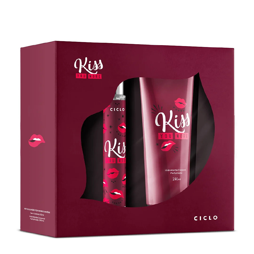 Estojo Kiss You More Deo Colônia 30ml + Loção Hidratante 240ml