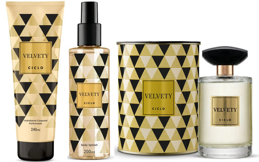 Kit Ciclo Velvet - Creme + Body Splash + Perfume Lata