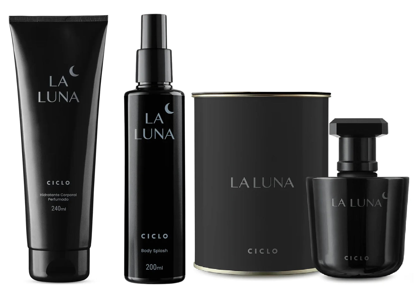 Kit La Luna Ciclo - Creme +  Body Splash + Perfume Edição Lata